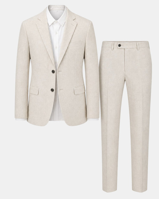 Men's Two-Piece Textured Weave Suit
