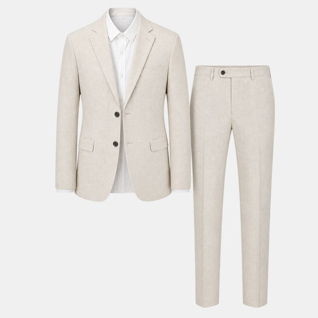 Men's Two-Piece Textured Weave Suit