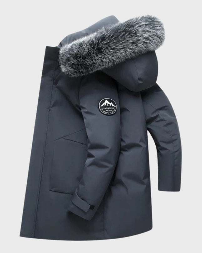 Marcus | Men's Winter Parka Jacket Waterproof Faux-Fur Hooded Long Coat