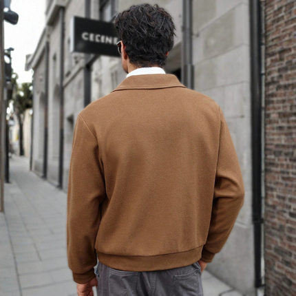 Men’s Long Sleeve Jacket with Zipper Closure