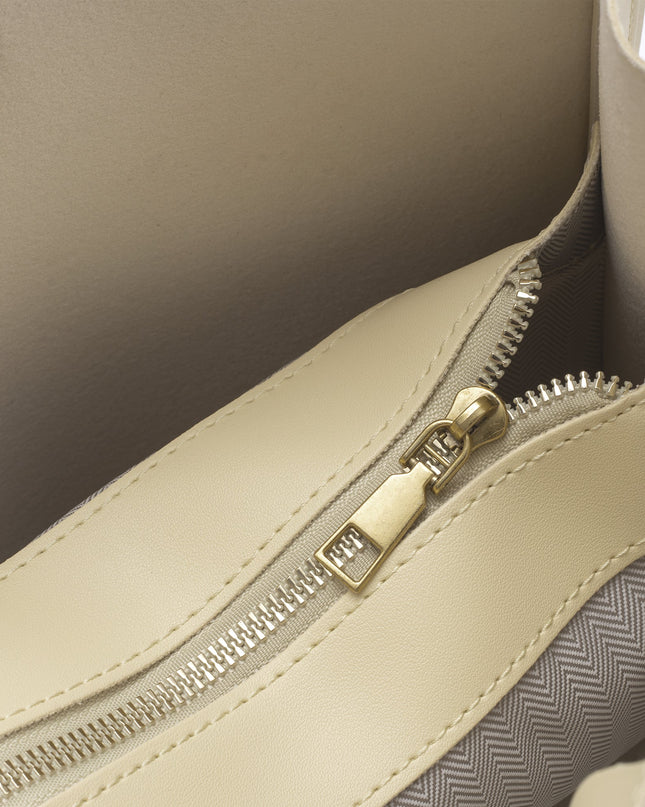 Noémie | Women's Woven Vegan Leather Tote Bag
