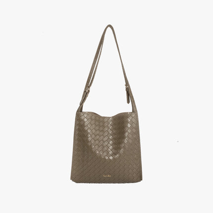 Noémie | Women's Woven Vegan Leather Tote Bag