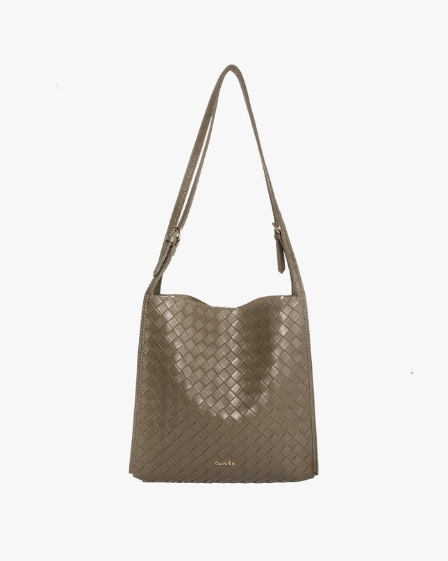 Noémie | Women's Woven Vegan Leather Tote Bag