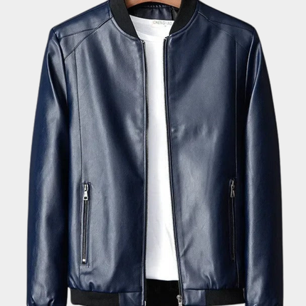 Nolan | Men's Bomber Jacket Stand Collar Zip Pockets