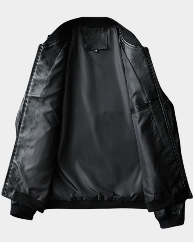 Nolan | Men's Bomber Jacket Stand Collar Zip Pockets