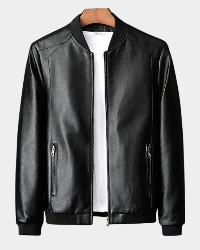 Nolan | Men's Bomber Jacket Stand Collar Zip Pockets