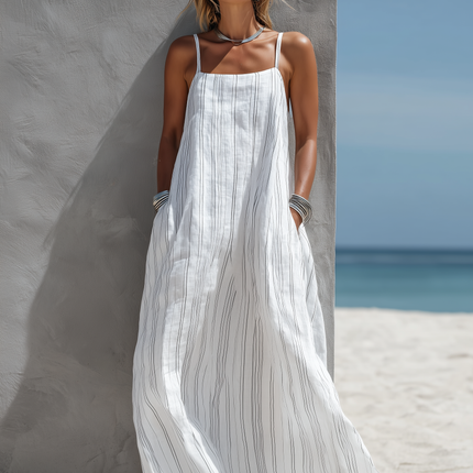 Nora | Striped Sleeveless Maxi Dress