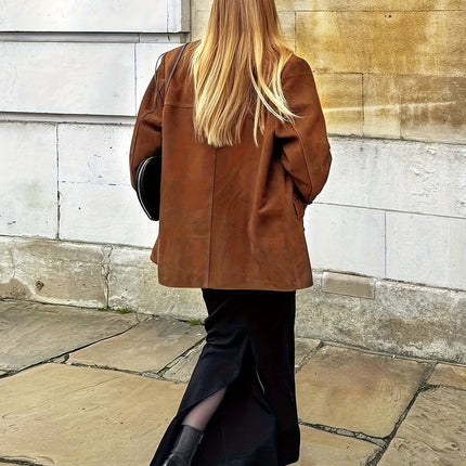 Novalisse | Women's Button-Up Jacket Lapel Collar Casual Fall
