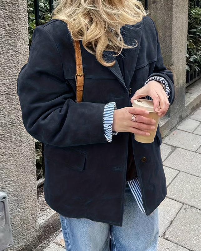 Novalisse | Women's Button-Up Jacket Lapel Collar Casual Fall