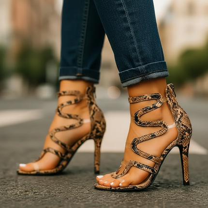 Odessa | Wrap Strap Stiletto Heel Sandals