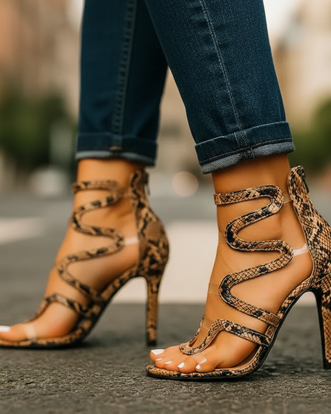 Odessa | Wrap Strap Stiletto Heel Sandals