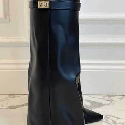 Olivia | Boots for Women – Knee-High Flap Detail Boots