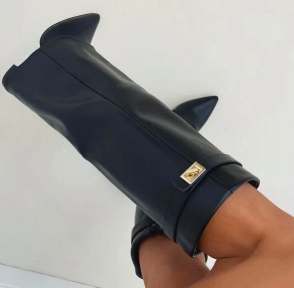 Olivia | Boots for Women – Knee-High Flap Detail Boots