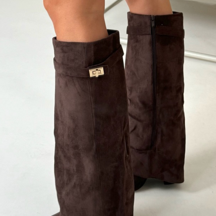 Olivia | Boots for Women – Knee-High Flap Detail Boots