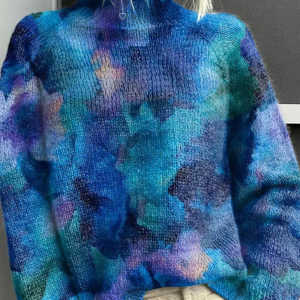 Ondine | Women's Sweater – Embroidered Turtleneck Knit