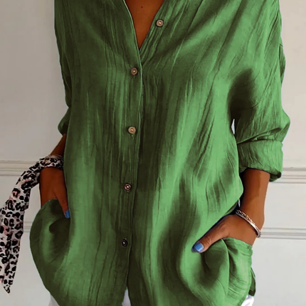 Ottilie | Oversized Button Front Collared Blouse