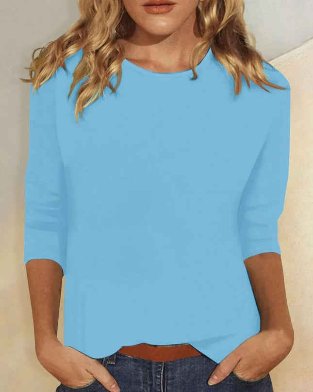 Ramona | Relaxed Crew Neck 3/4 Sleeve Top