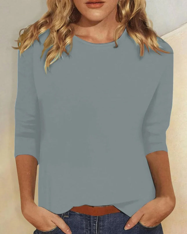 Ramona | Relaxed Crew Neck 3/4 Sleeve Top