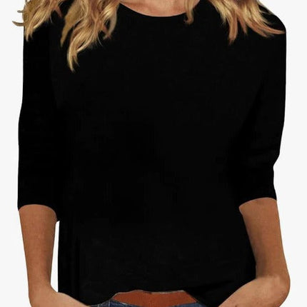 Ramona | Relaxed Crew Neck 3/4 Sleeve Top