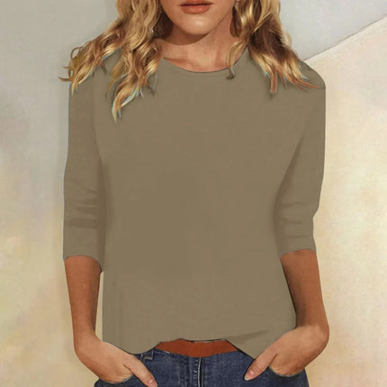 Ramona | Relaxed Crew Neck 3/4 Sleeve Top