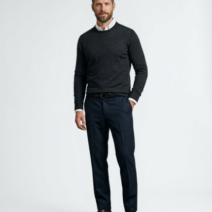 Renvar | Men's Crew Neck Sweater Long Sleeve Classic