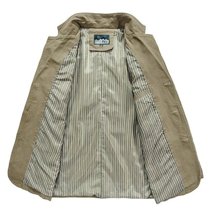 Button-Up Blazer – Notch Lapel & Patch Pockets