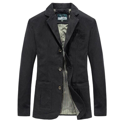 Button-Up Blazer – Notch Lapel & Patch Pockets