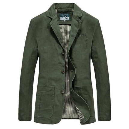 Button-Up Blazer – Notch Lapel & Patch Pockets