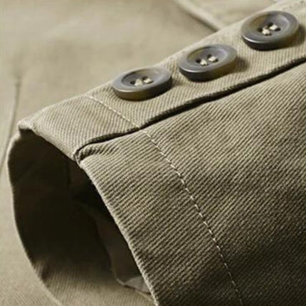 Button-Up Blazer – Notch Lapel & Patch Pockets