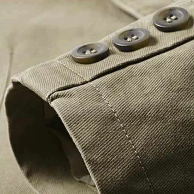 Button-Up Blazer – Notch Lapel & Patch Pockets