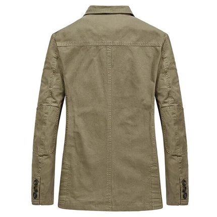 Button-Up Blazer – Notch Lapel & Patch Pockets