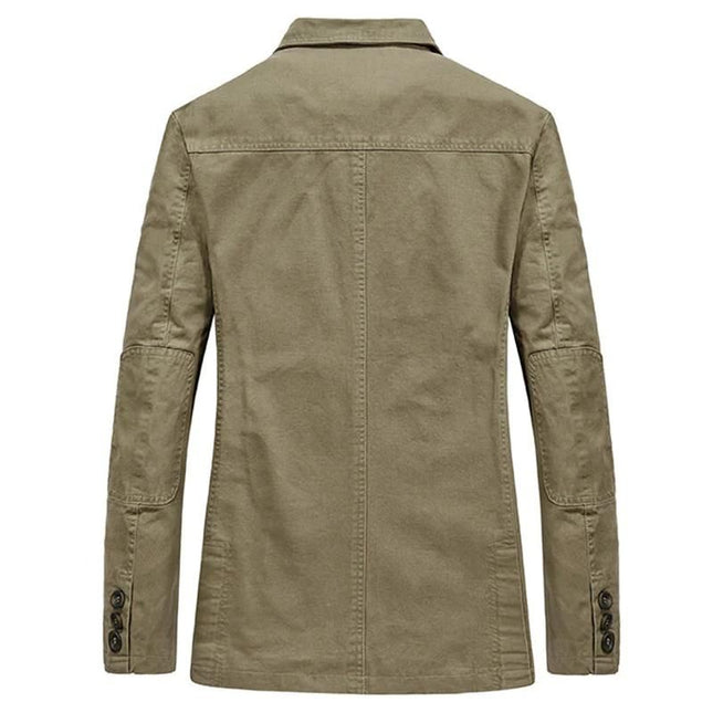 Button-Up Blazer – Notch Lapel & Patch Pockets