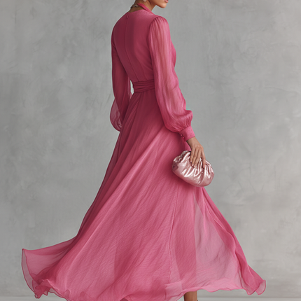 Rosalie | Tie-Waist V-Neck Maxi Dress
