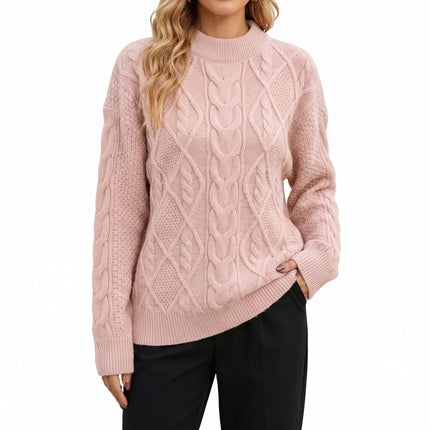 Rosalie | Women's Cable Knit Crew Neck Sweater