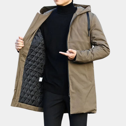 Rovelric | Men's Hooded Raincoats Quilted Lining Winter