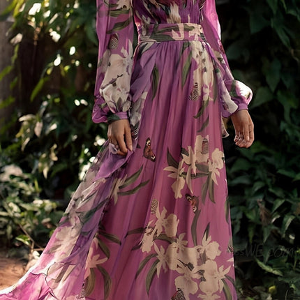 Sancha | Floral V-Neck Maxi Dress