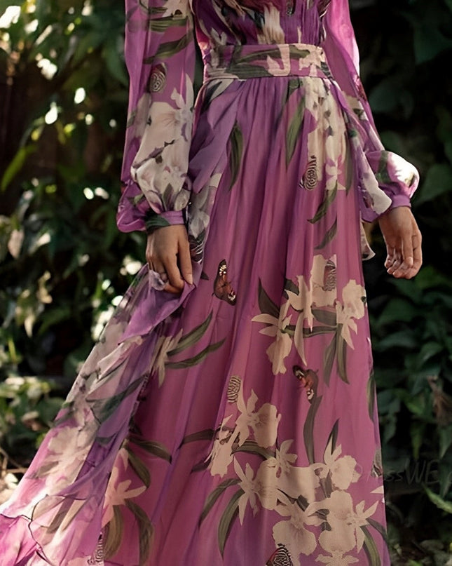 Sancha | Floral V-Neck Maxi Dress