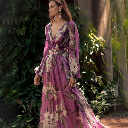 Sancha | Floral V-Neck Maxi Dress