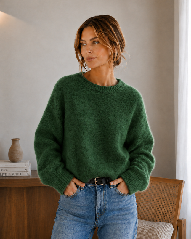 Seraphine | Women's Soft Fuzzy Sweater – Crew Neck