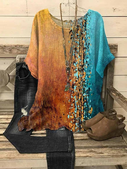 Sienna | Printed Loose-Fit Half Sleeve Blouse