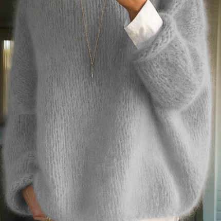 Solenne | Women's Cotton Sweater – Relaxed Knit Pullover