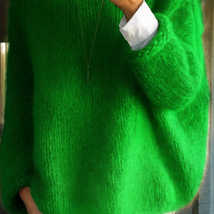 Solenne | Women's Cotton Sweater – Relaxed Knit Pullover