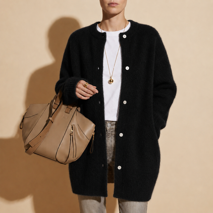 Sophia | Women's Long Cardigan Button Front Knit Sweater
