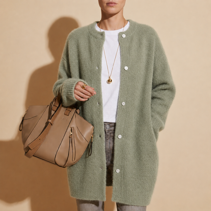 Sophia | Women's Long Cardigan Button Front Knit Sweater