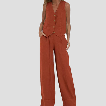 Soraya | Effortless Style Women's Two-Piece Vest Set