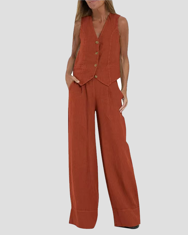 Soraya | Effortless Style Women's Two-Piece Vest Set