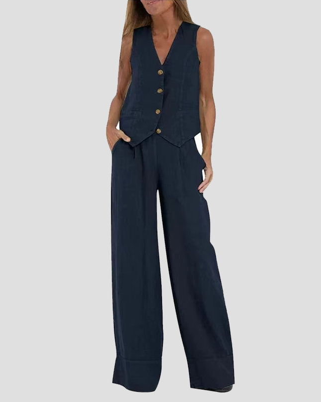 Soraya | Effortless Style Women's Two-Piece Vest Set