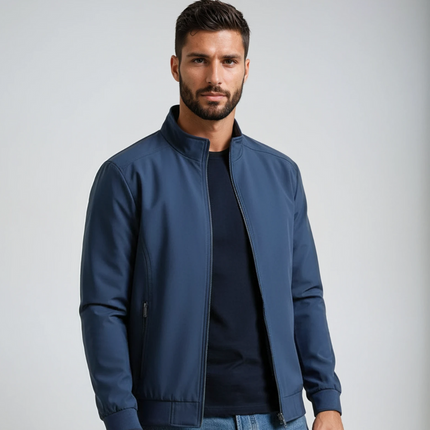 Stellan | Men's Winter Jacket – Full-Zip Stand Collar