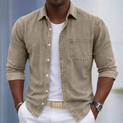 Tavian | Effortless Style Men's Casual Button-Up Shirt