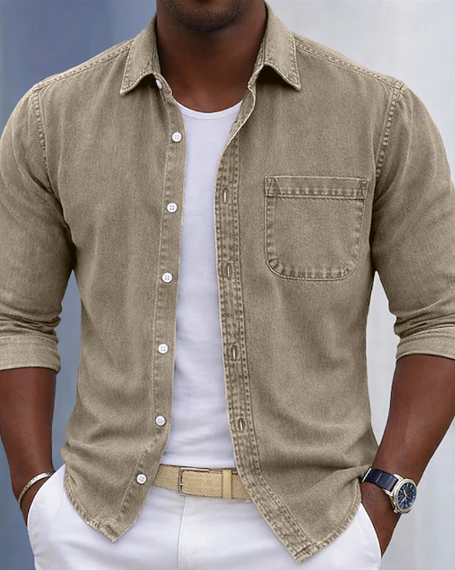 Tavian | Effortless Style Men's Casual Button-Up Shirt